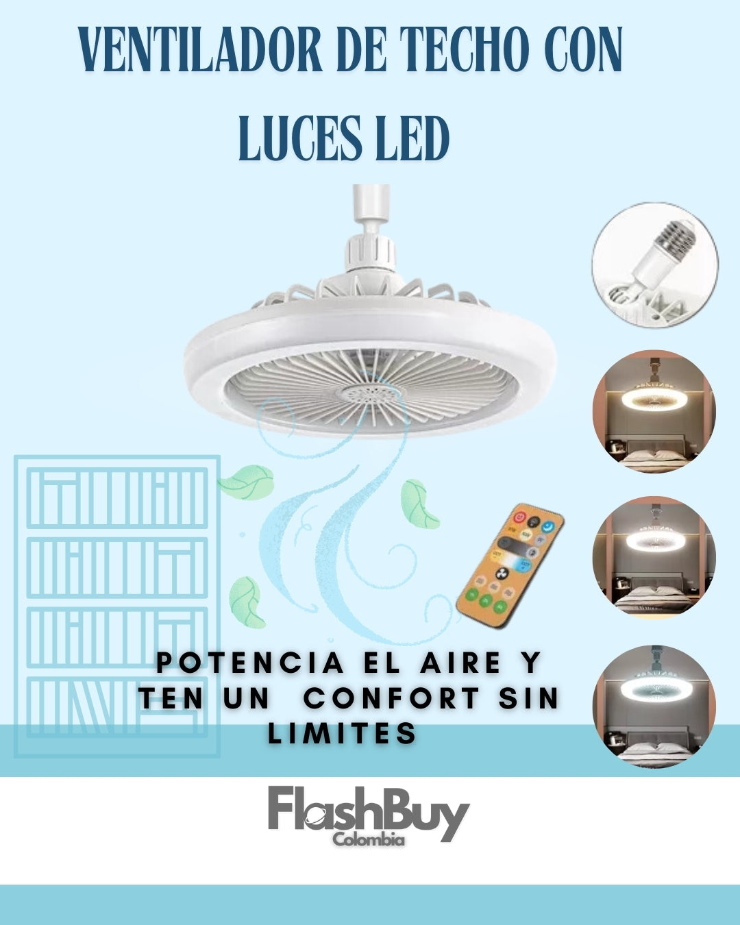 Ventilador de Techo Led